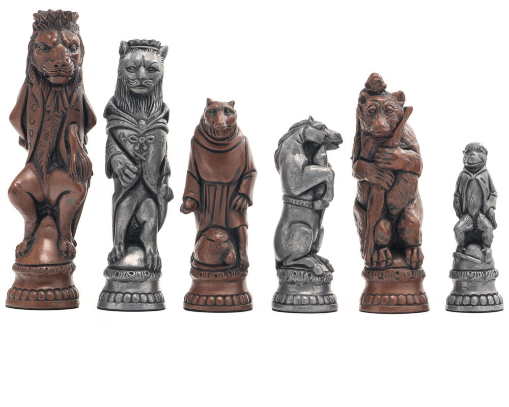 置物 Chess Berkeley Chess Reynard the Fox Metallic Chessmen