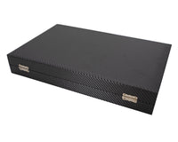 Italfama Folding Leatherette Backgammon Set In Black And Orange