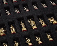 Manopoulos Greek And Roman Army Metal Chess Set With Wooden Case - Small