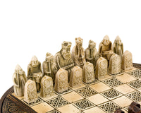Isle Of Lewis Compact Celtic Chess Set, 9 Inches