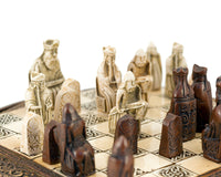 Isle Of Lewis Compact Celtic Chess Set, 9 Inches