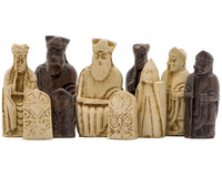 Isle Of Lewis Compact Celtic Chess Set, 9 Inches, Ivory Color