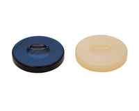Deluxe Backgammon Stones, Blue & Ivory, 1.4 Inches