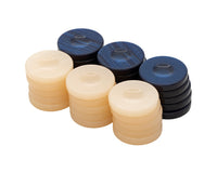 Deluxe Backgammon Stones, Blue & Ivory, 1.4 Inches