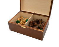 Number 5 Birch Wood Storage Case For Chess Pieces - Stained
