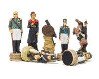 Napoleon Vs. The Russians Hand-Painted Themed Chess Pieces By Italfama