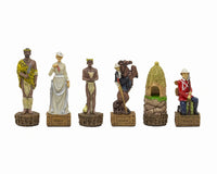 The British Vs. Zulus Hand-Painted Themed Chess Pieces By Italfama