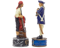 Pirates Vs. Navy Hand-Painted Themed Chess Pieces By Italfama
