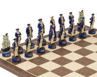 Pirates Vs. Navy Hand-Painted Themed Chess Pieces By Italfama