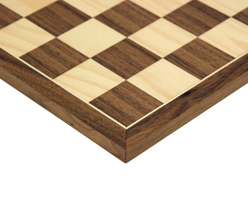 17.7-Inch Walnut And Maple Chess Board