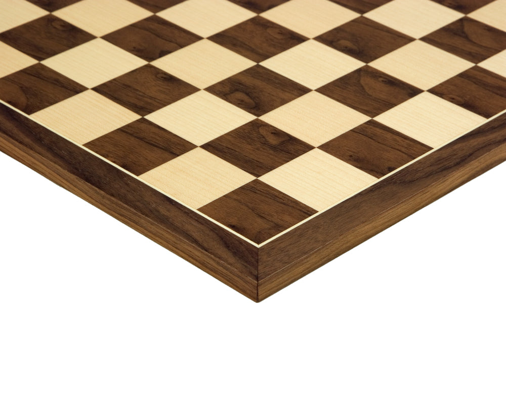 19.7-Inch Walnut And Maple Chess Board