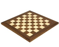 13.8-Inch Walnut And Maple Deluxe Chess Board
