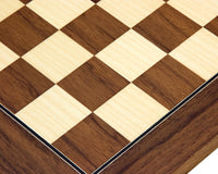 13.8-Inch Walnut And Maple Deluxe Chess Board