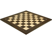 21.7-Inch Tiger Ebony And Maple Deluxe Chess Board