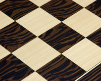 21.7-Inch Tiger Ebony And Maple Deluxe Chess Board