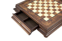 20.5-Inch Briarwood And Elm Chess Cabinet With Drawer
