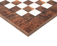 16.9-Inch Dark Walnut And Elmwood Luxury Chess Board