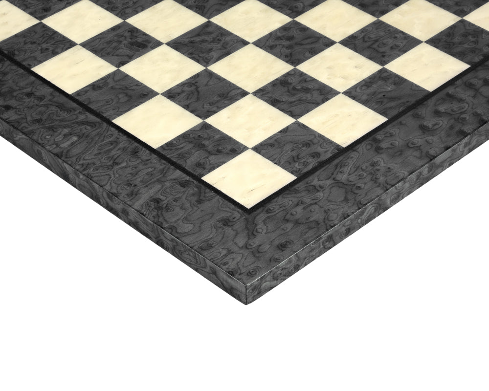 16.9-Inch Dark Gray Erable And Elm Wood Luxury Chess Board