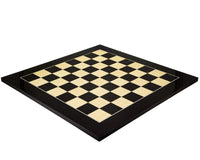 21.7-Inch Gloss Black Anegre And Maple Deluxe Chess Board