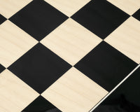 21.7-Inch Gloss Black Anegre And Maple Deluxe Chess Board