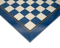 19.7-Inch Lacquered Blue Erable And Maple Deluxe Chess Board