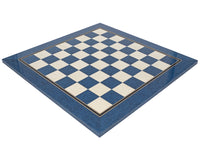 19.7-Inch Lacquered Blue Erable And Maple Deluxe Chess Board