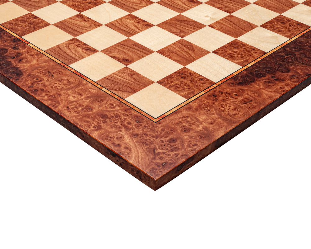 17.3-Inch Mastellone Giuseppe Elm Wood Inlaid Chess Board