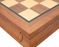 19.7-Inch Mahogany-Framed Chess Cabinet With Drawer