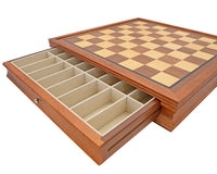 19.7-Inch Mahogany-Framed Chess Cabinet With Drawer