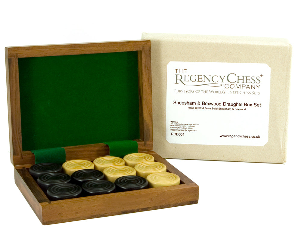 Sheesham And Boxwood Checkers Box