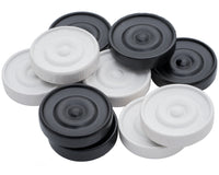 Italian Black-And-White Lacquered Wooden Checkers