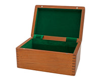 Polished Solid Babul Wood Storage Case For Chess Pieces With Hinged Lid