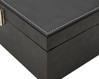 Black Leatherette Storage Case For Chess Pieces