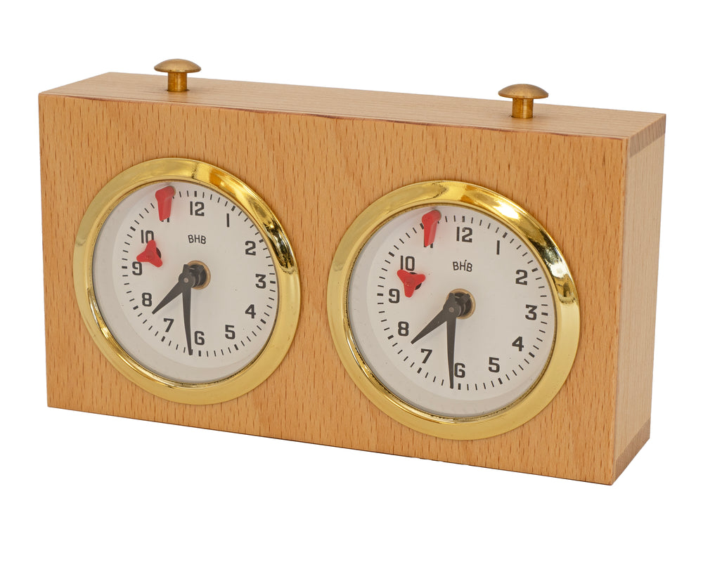 Wooden Turnier Chess Timer - Light Wood