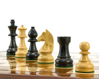 Down Head Knight, Ebonized Staunton Chess Pieces - 3.3 Inches