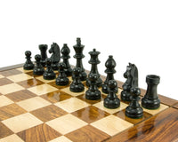 Down Head Knight, Ebonized Staunton Chess Pieces - 3.3 Inches
