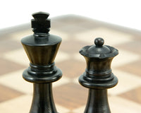Down Head Knight, Ebonized Staunton Chess Pieces - 3.3 Inches