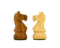Fierce Knight Sheesham Staunton Chess Pieces - 3 Inches, Includes Dark Wood Case