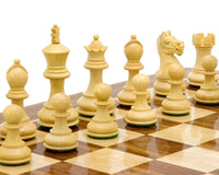 Fierce Knight Sheesham Staunton Chess Pieces - 3 Inches, Includes Dark Wood Case