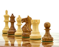 Fierce Knight Sheesham Staunton Chess Pieces - 3 Inches, Includes Dark Wood Case