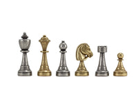 Finnesburg Series Brass & Nickel Chess Pieces - 3 Inches