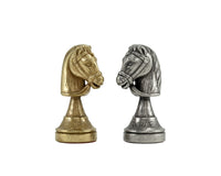 Finnesburg Series Brass & Nickel Chess Pieces - 3 Inches