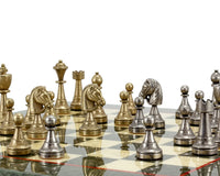 Finnesburg Series Brass & Nickel Chess Pieces - 3 Inches