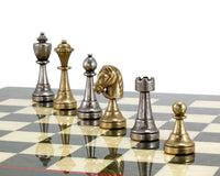 Finnesburg Series Brass & Nickel Chess Pieces - 3 Inches