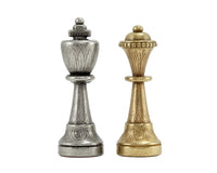 Finnesburg Series Brass & Nickel Chess Pieces - 3 Inches