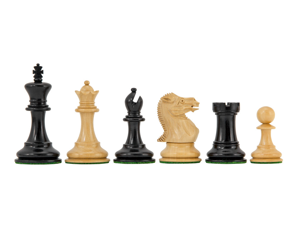 Highgrove Series Ebonized Staunton Chess Pieces - 3 Inches