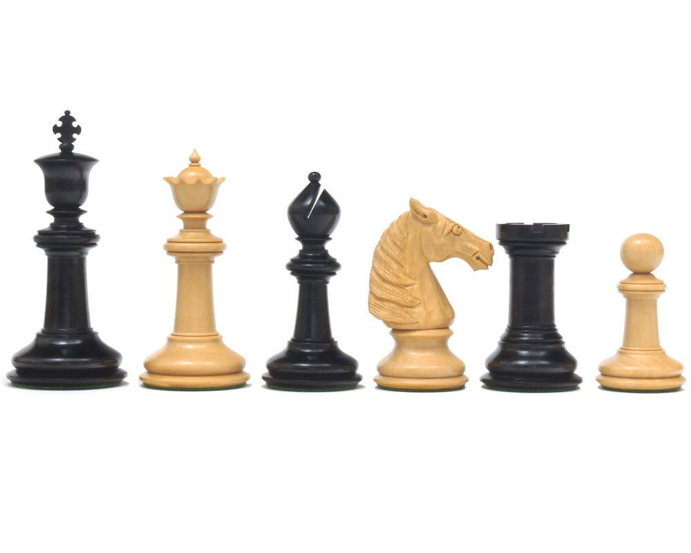 Bath Series Classic Staunton Ebony Chess Pieces - 4.3 Inches
