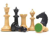 Bath Series Classic Staunton Ebony Chess Pieces - 4.3 Inches