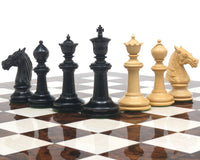 Bath Series Classic Staunton Ebony Chess Pieces - 4.3 Inches
