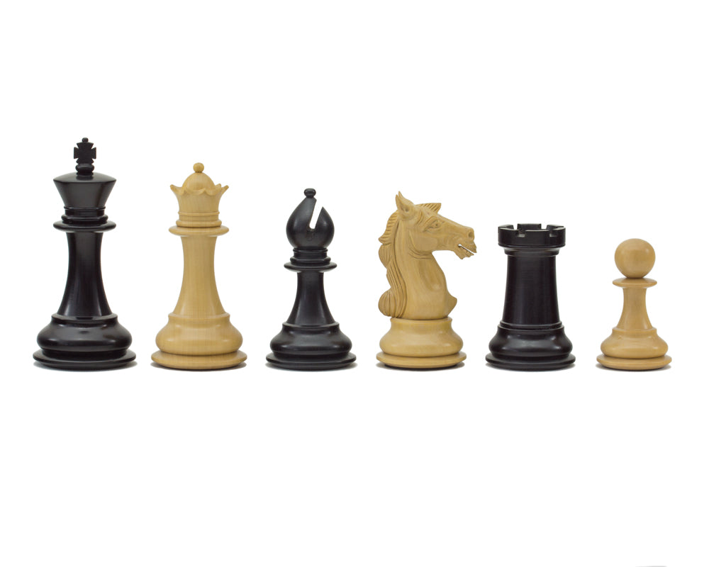 Columbus Series Ebony Chess Pieces - 4 Inches